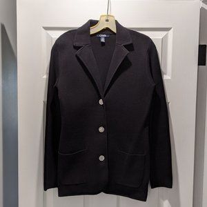 Chaps Black Knit Blazer- Size Small